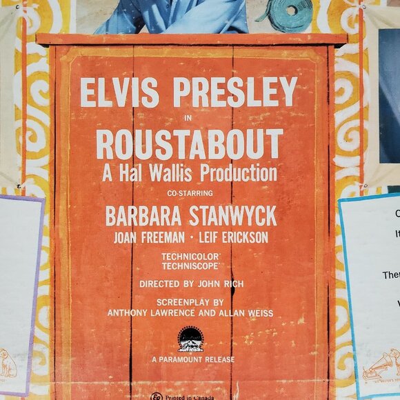 Vintage 1964 Elvis Presley Roustabout Movie Soundtrack Vinyl Album Paramount - Picture 6 of 16